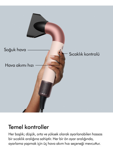 Dyson Supersonic r™ saç kurutma makinesi Düz+Dalgalı (Ceramic Pink)